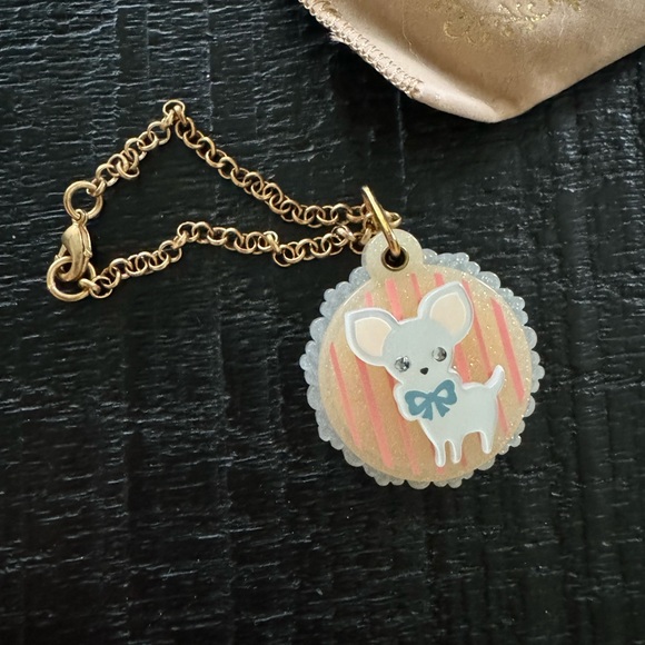 Chihuahua Glitter Bag Charm Mirror Korean Keychain Kawaii - Picture 2 of 5